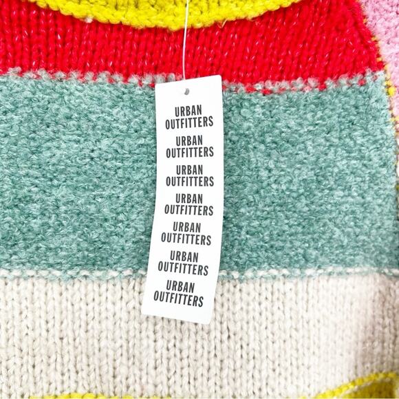 NWT Urban Outfitters Avery Striped Cropped‎ Sweater M - Picture 7 of 7